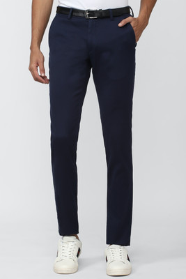 VAN HEUSEN Slim Fit Men Dark Blue Trousers
