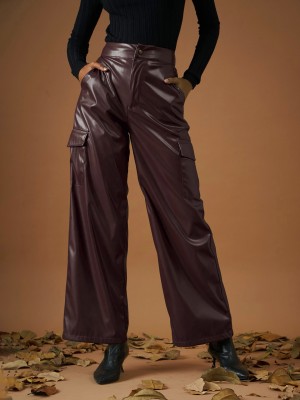 SASSAFRAS Regular Fit Women Brown Trousers