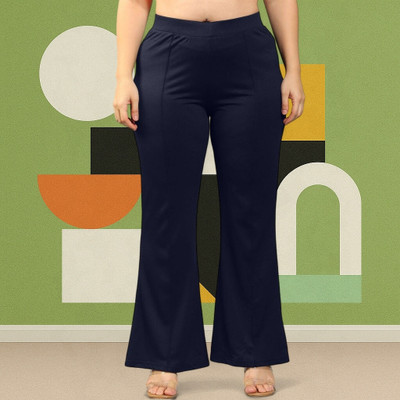 Anitafashion Loose Fit Women Dark Blue Trousers