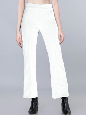 Ann Springs Regular Fit Women White Trousers