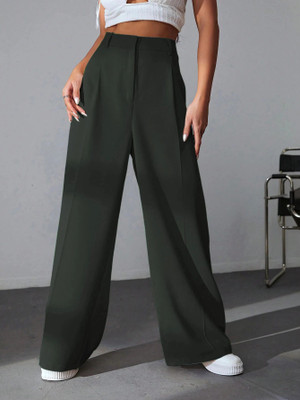 Leriya Fashion Regular Fit Women Green Trousers