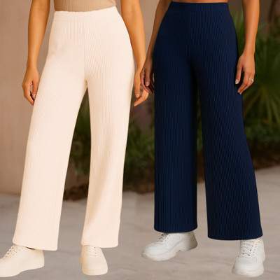 Fabflee Comfort Fit Women Multicolor Trousers