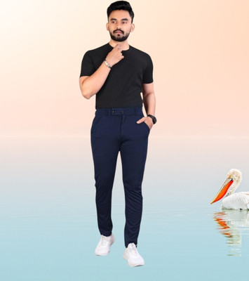Tip Top Regular Fit Men Dark Blue Trousers