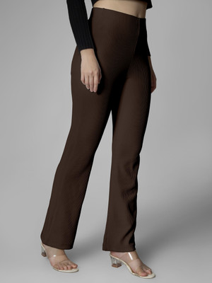 NEXSUS APPARELS Relaxed Women Brown Trousers