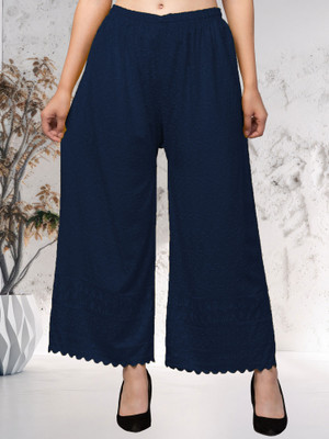 FamBee Relaxed Women Dark Blue Trousers