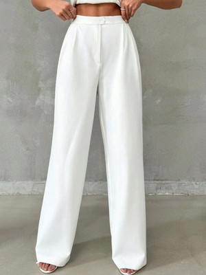 NEXT ONE Loose Fit Women White Trousers