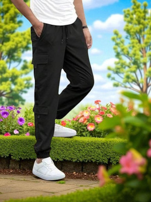 Sunbeauty Slim Fit Men Black Trousers