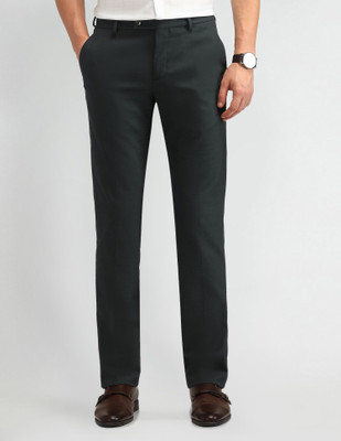 ARROW Slim Fit Men Green Trousers