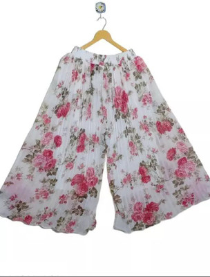 Kolva Flared Women White Trousers