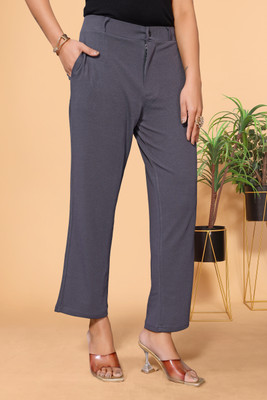 MITTLI Relaxed Women Grey Trousers