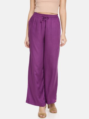 TWIN BIRDS Relaxed Women Purple Trousers