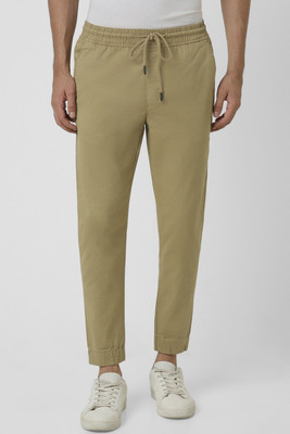 PETER ENGLAND Regular Fit Men Khaki Trousers