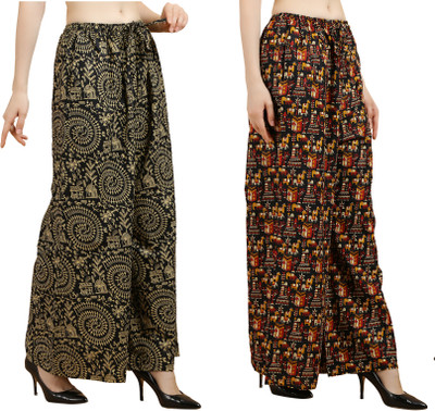 Krishiv Flared Women Multicolor Trousers
