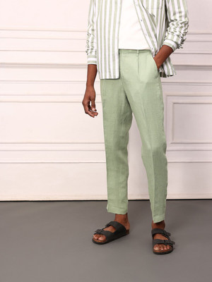 Mr Bowerbird Regular Fit Men Green Trousers