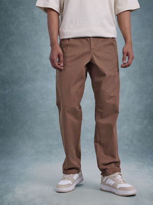 Roadster Relaxed Men Brown Trousers