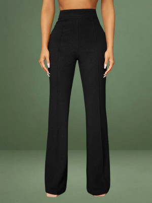 Squadfashion Comfort Fit Women Black Trousers