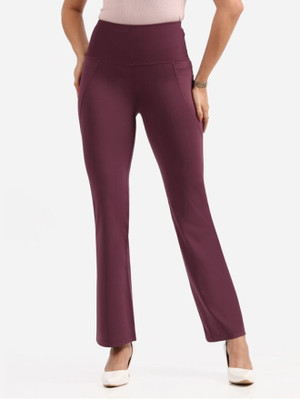 BlissClub The Ultimate Flare Pants - Tall Flared Women Purple Trousers
