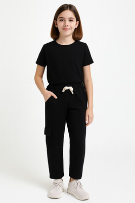 Maa Shakuntla Regular Fit Girls Black Trousers