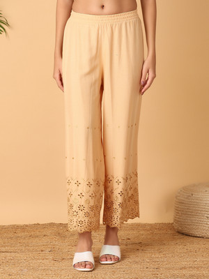 V-MART Regular Fit Women Beige Trousers