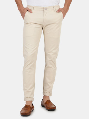 Mentoos Regular Fit Men Beige Trousers