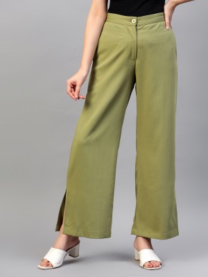 hencemade Relaxed Women Green Trousers