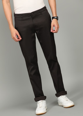 METRONAUT Slim Fit Men Black Trousers