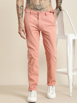 HERE&NOW Tapered Men Orange Trousers