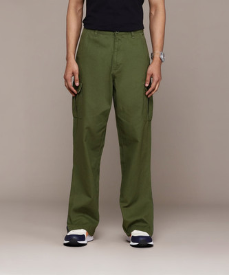 Roadster Loose Fit Men Green Trousers