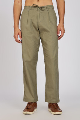 Color Hunt Regular Fit Men Khaki Trousers