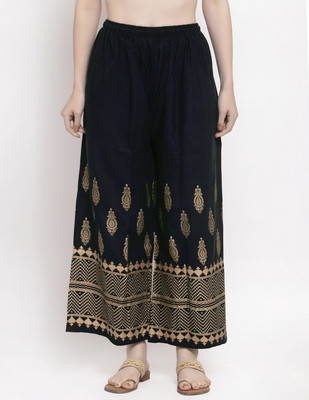 Trend Level Flared Women Dark Blue Trousers