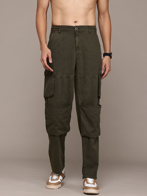 Roadster Loose Fit Men Green Trousers