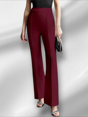 Tiki Tees Regular Fit Women Maroon Trousers