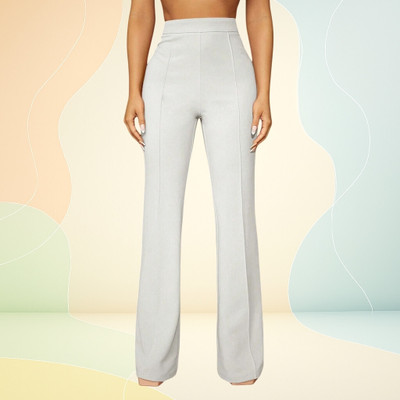 Anitafashion Comfort Fit, Regular Fit Women White Trousers