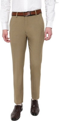 SUBTRACT Slim Fit Men Khaki Trousers