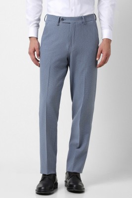 VAN HEUSEN Regular Fit Men Blue Trousers