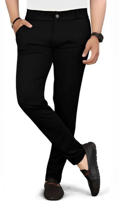 PALCLOUTHES TREND Regular Fit Men Black Trousers