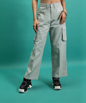 Tokyo Talkies Regular Fit Women Light Green Trousers