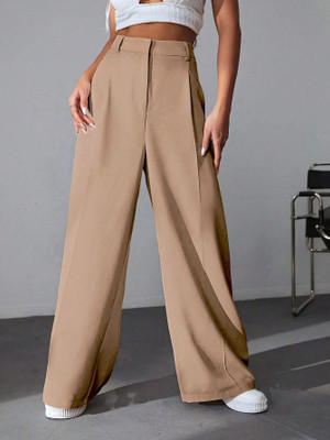 Leriya Fashion Regular Fit Women Brown Trousers