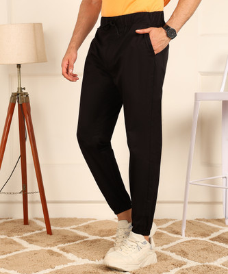 FUBAR Slim Fit Men Black Trousers