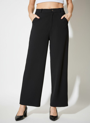 JAFA FEHSION Regular Fit Women Black Trousers