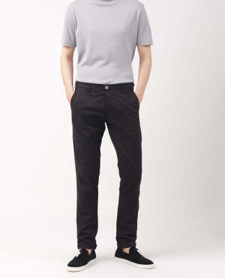 RARE RABBIT Slim Fit Men Black Trousers