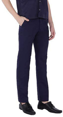 SRI SAI SRINIVASA FABRICS Regular Fit Men Blue Trousers