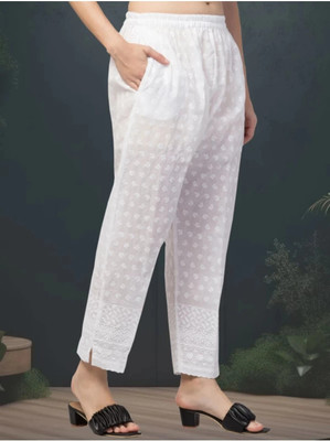BEBO creation Relaxed Women White Trousers