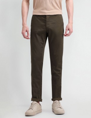 Arrow Sport Slim Fit Men Brown Trousers