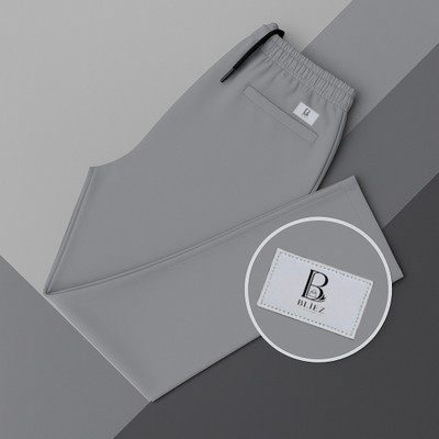 Bliez Athletic Fit, Straight Fit Men Grey Trousers