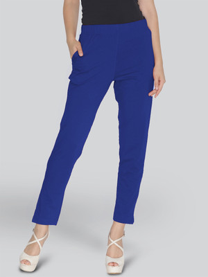 Lyra Slim Fit Women Dark Blue Trousers