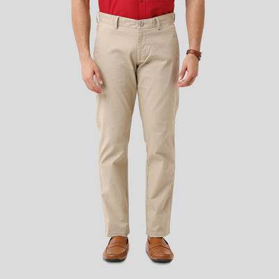 Ariser Slim Fit Men Beige Trousers