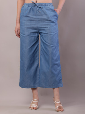 Aasma Creatives Regular Fit Women Blue Trousers
