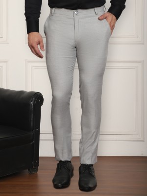 JAINISH Tapered Men Grey Trousers