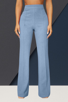 AKOTTY Comfort Fit, Regular Fit Women Light Blue Trousers
